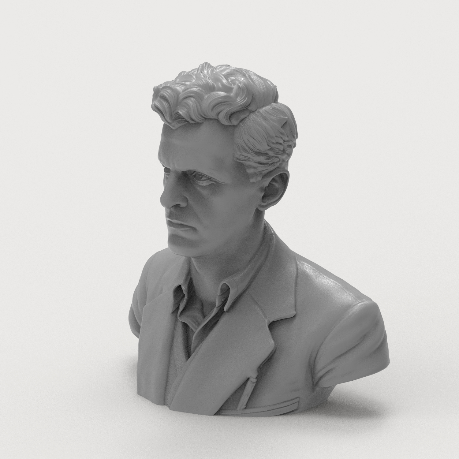 Ludwig Wittgenstein 3D Printable Bust 3D Model