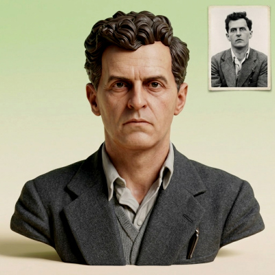 Ludwig Wittgenstein 3D Printable Bust