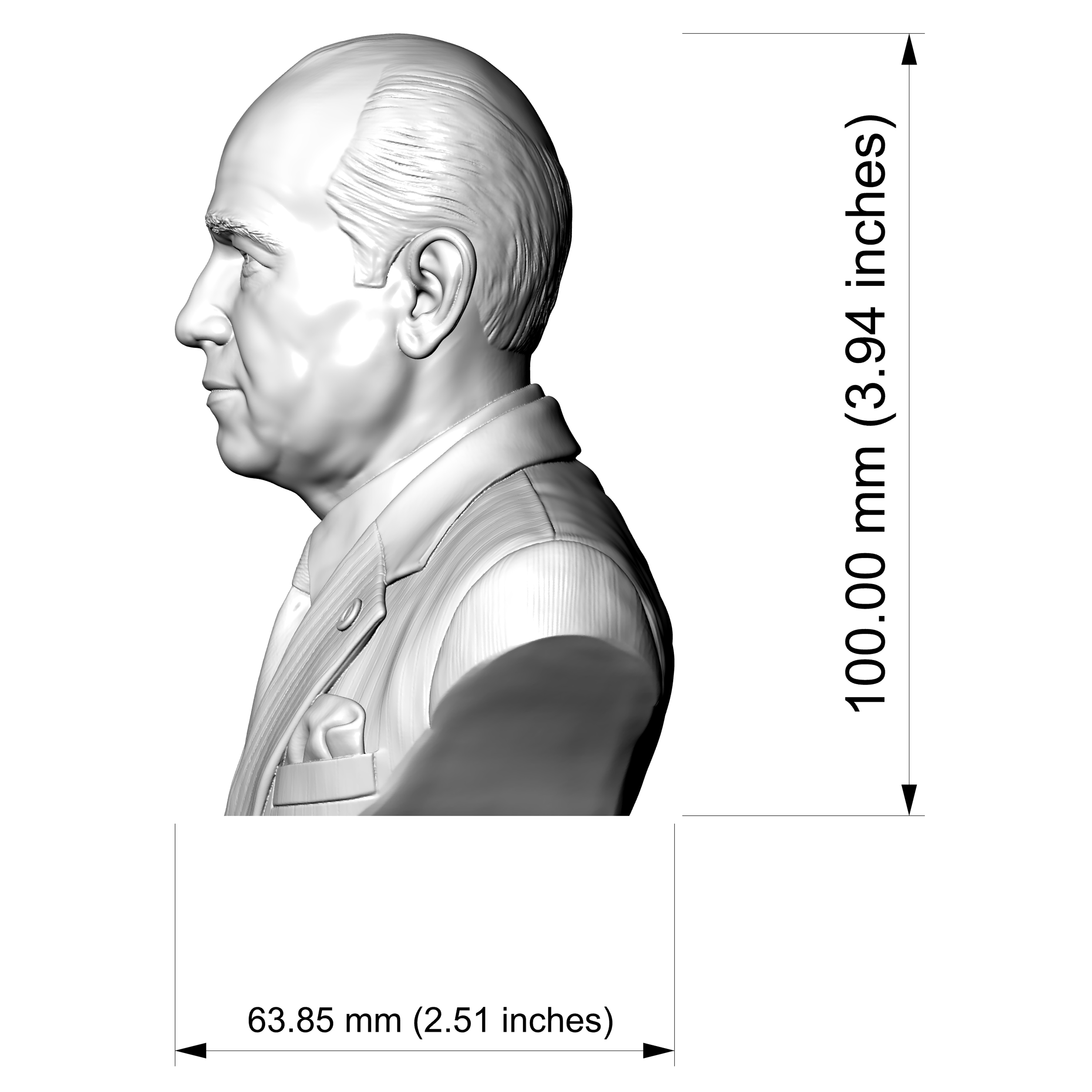 Lyndon B. Johnson Lbj Bust 3D Model