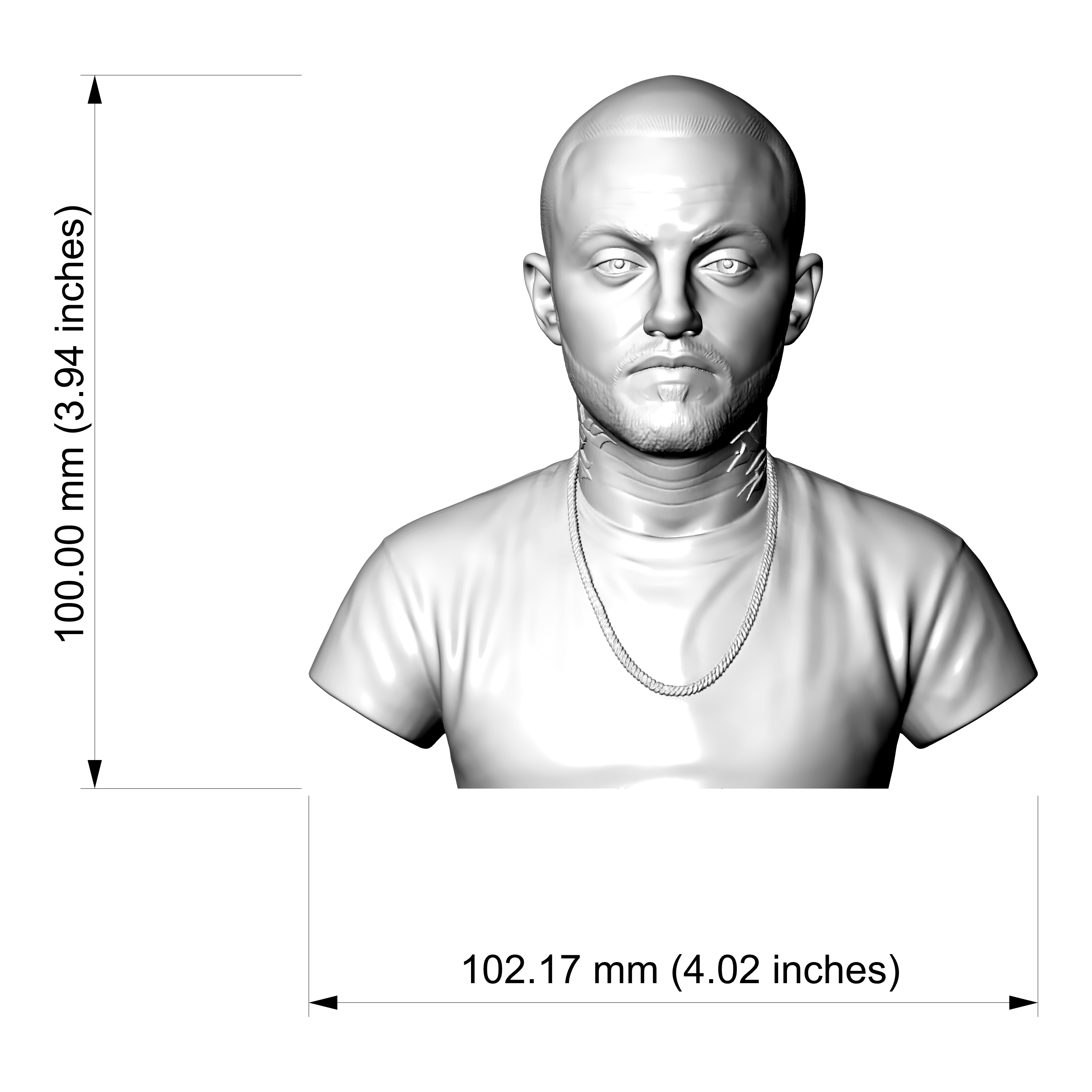 Mac Miller 3D Printable Bust 3D Model