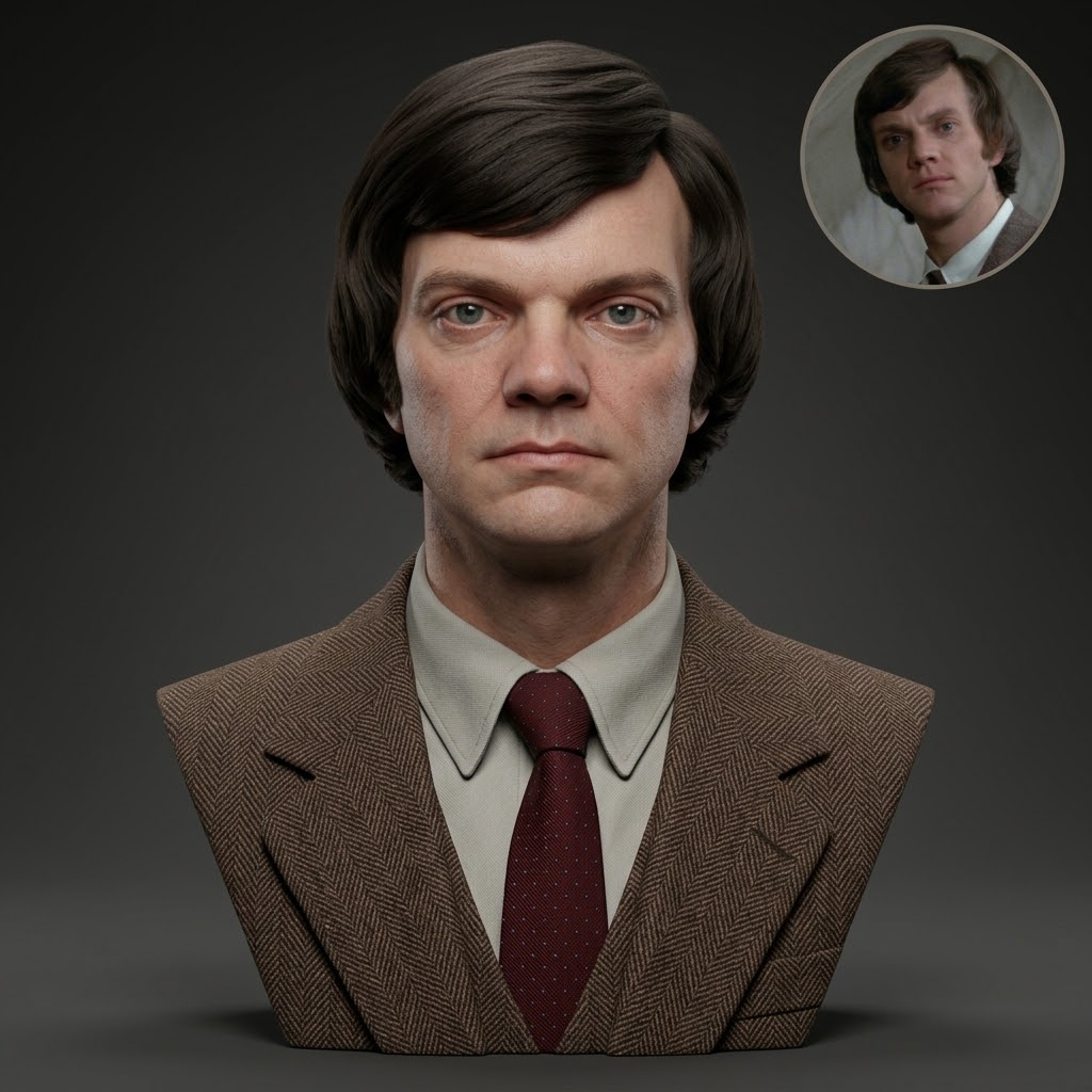 Malcolm McDowell A Clockwork Orange 3D Printable Bust 3D Model