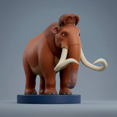 Manny Ice Age Woolly Mammoth 3D Printable Figurine