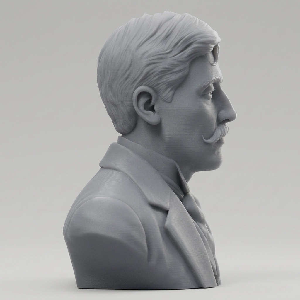 Marcel Proust French Author Portrait Bust 3D Model