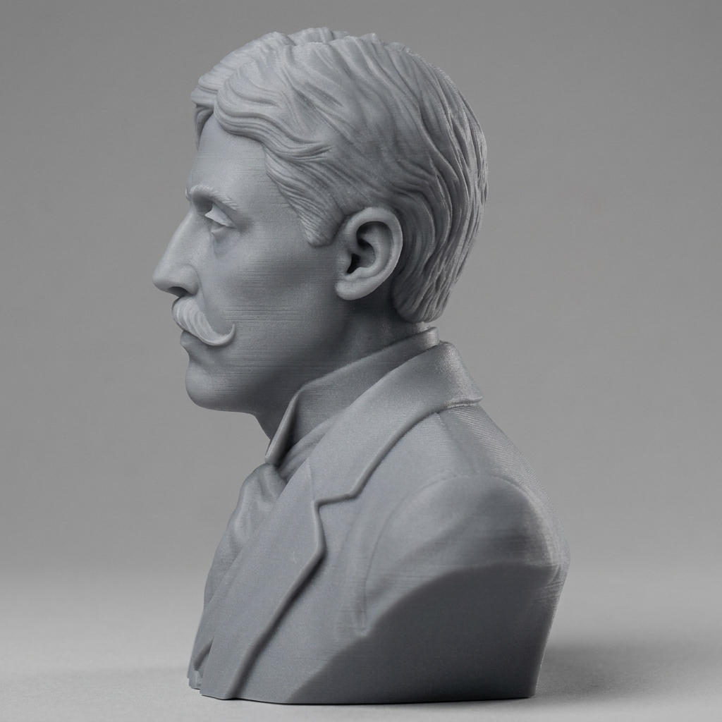 Marcel Proust French Author Portrait Bust 3D Model