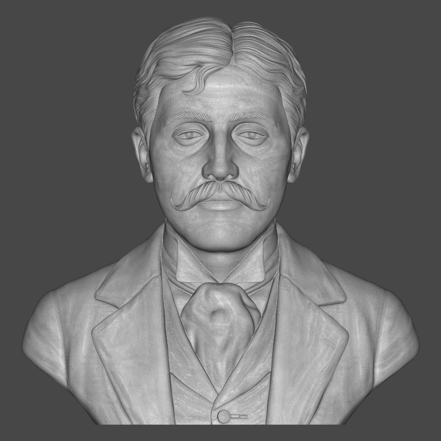 Marcel Proust French Author Portrait Bust 3D Model