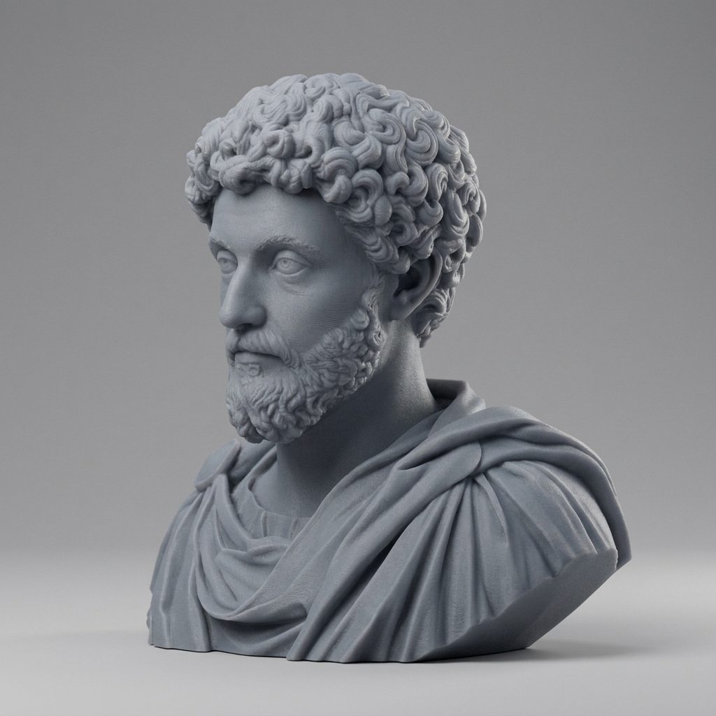 Marcus Aurelius Roman Emperor Bust 3D Model