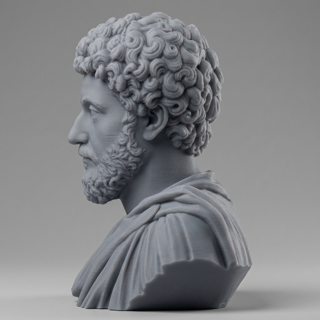 Marcus Aurelius Roman Emperor Bust 3D Model