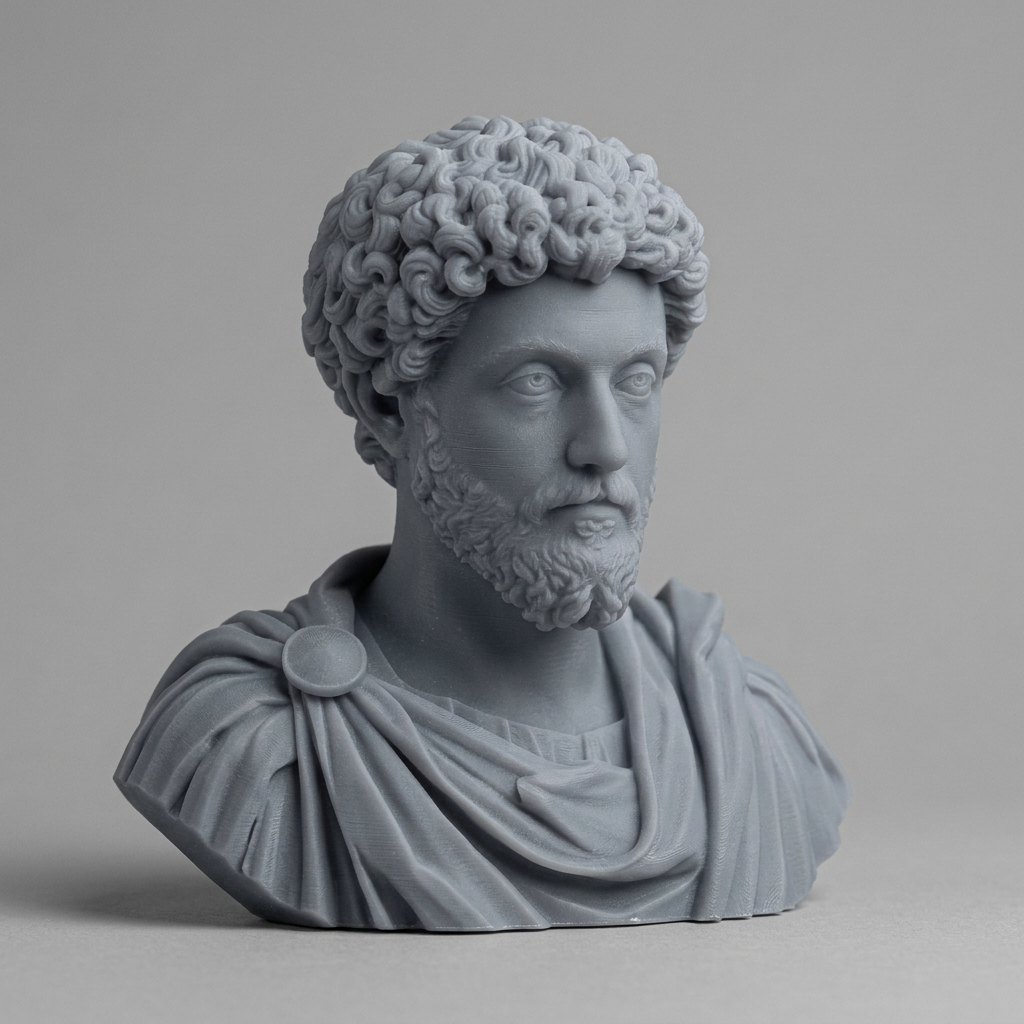 Marcus Aurelius Roman Emperor Bust 3D Model