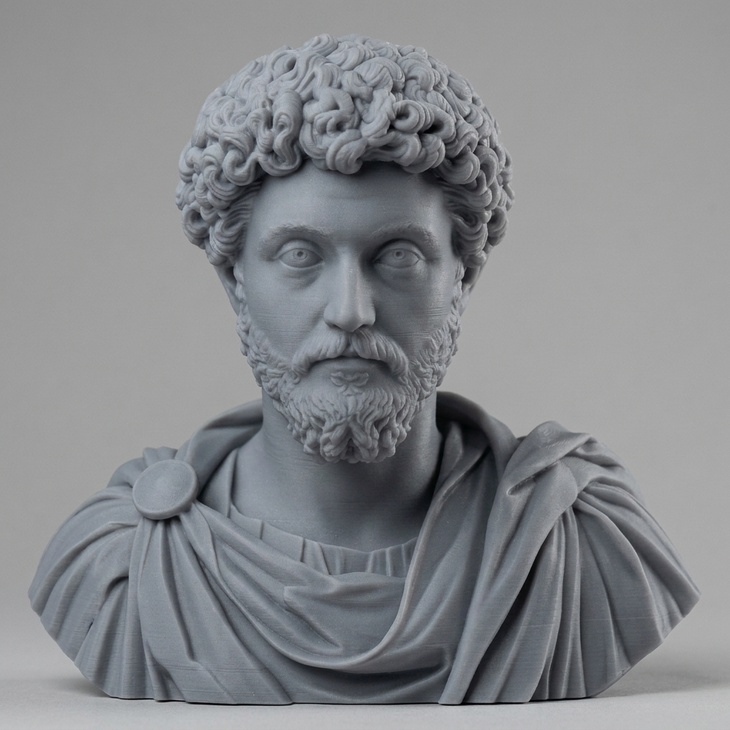 Marcus Aurelius Roman Emperor Bust 3D Model