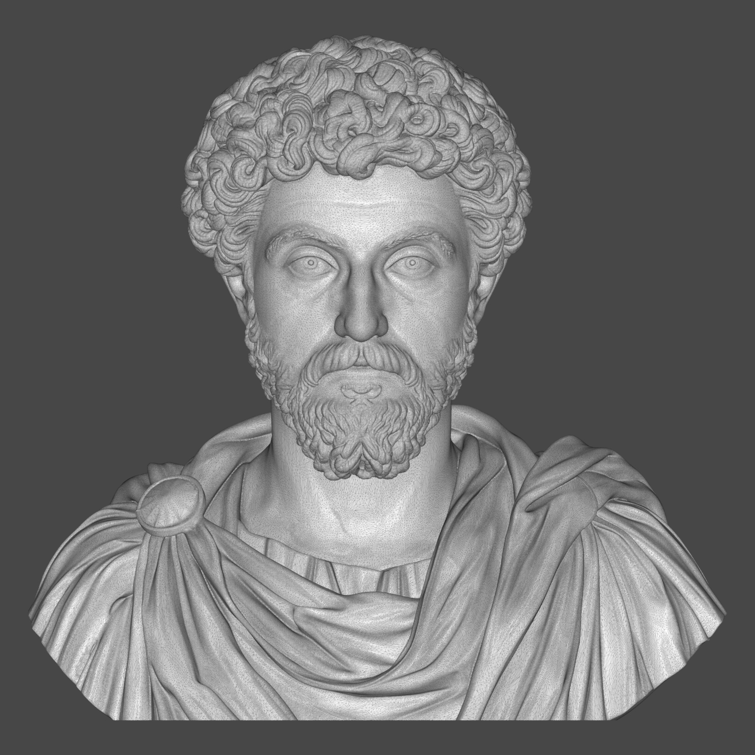 Marcus Aurelius Roman Emperor Bust 3D Model