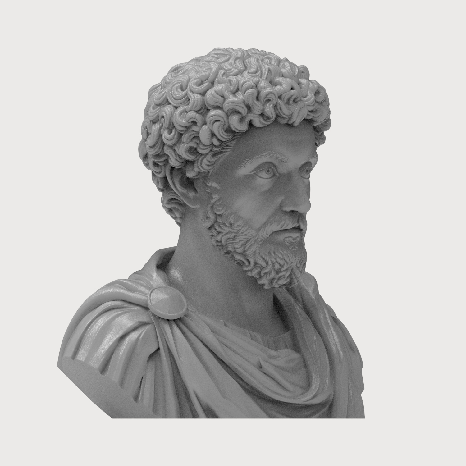 Marcus Aurelius Roman Emperor Bust 3D Model