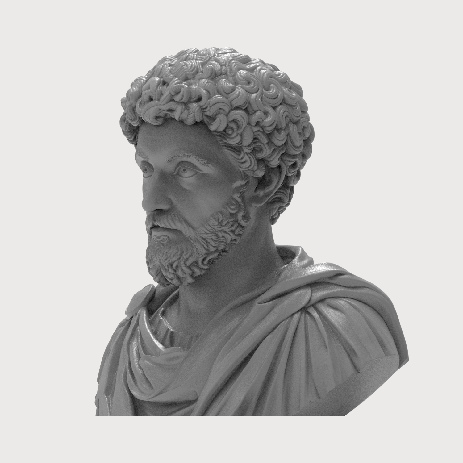 Marcus Aurelius Roman Emperor Bust 3D Model
