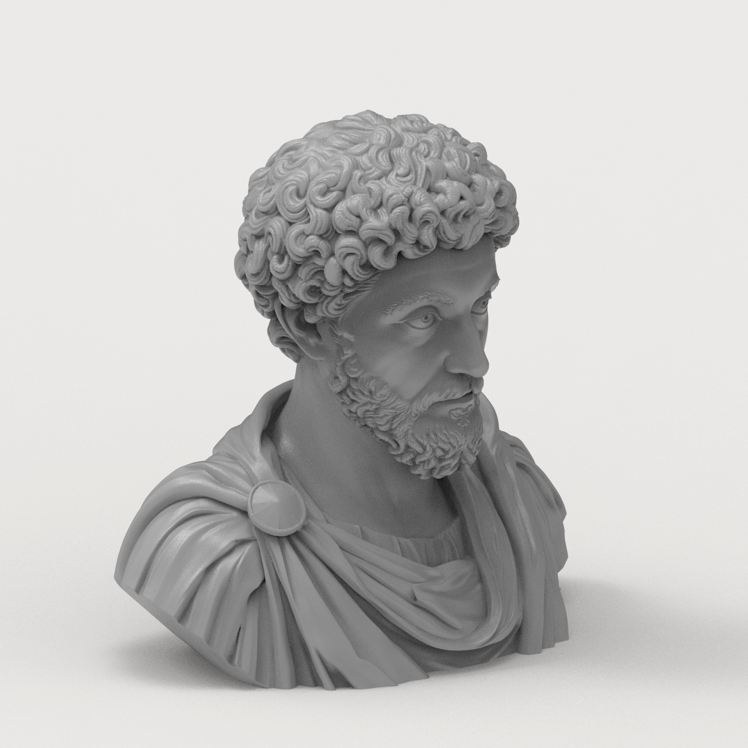 Marcus Aurelius Roman Emperor Bust 3D Model