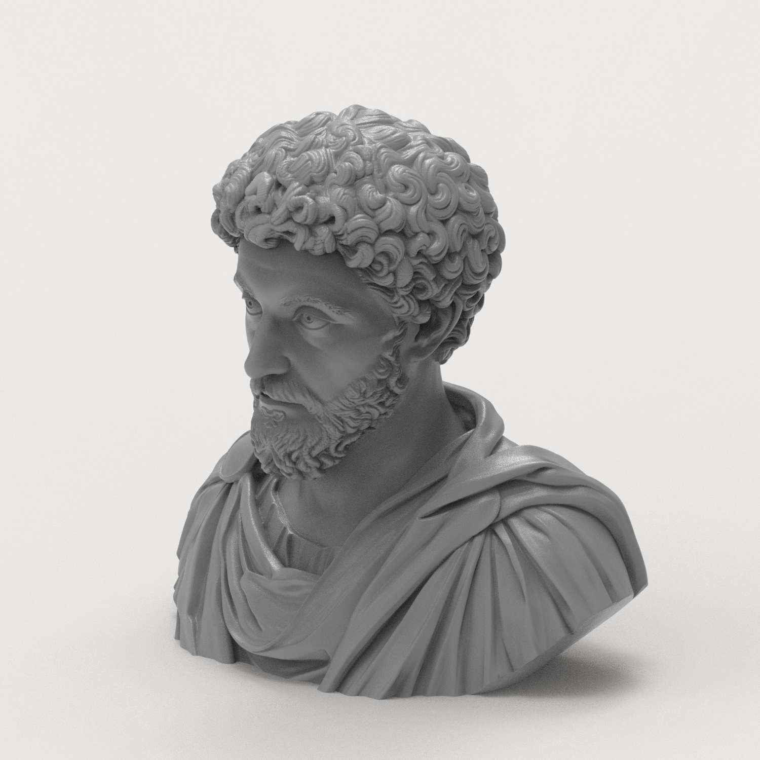Marcus Aurelius Roman Emperor Bust 3D Model