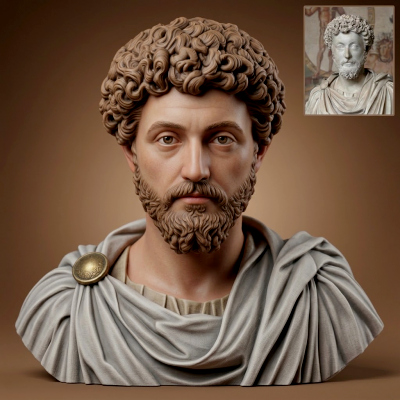 Marcus Aurelius Roman Emperor Bust