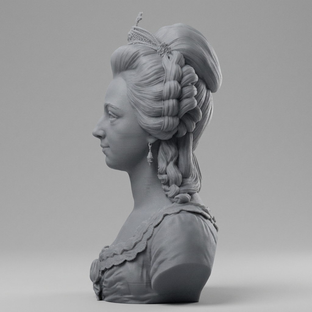 Marie Antoinette 3D Printable Bust 3D Model