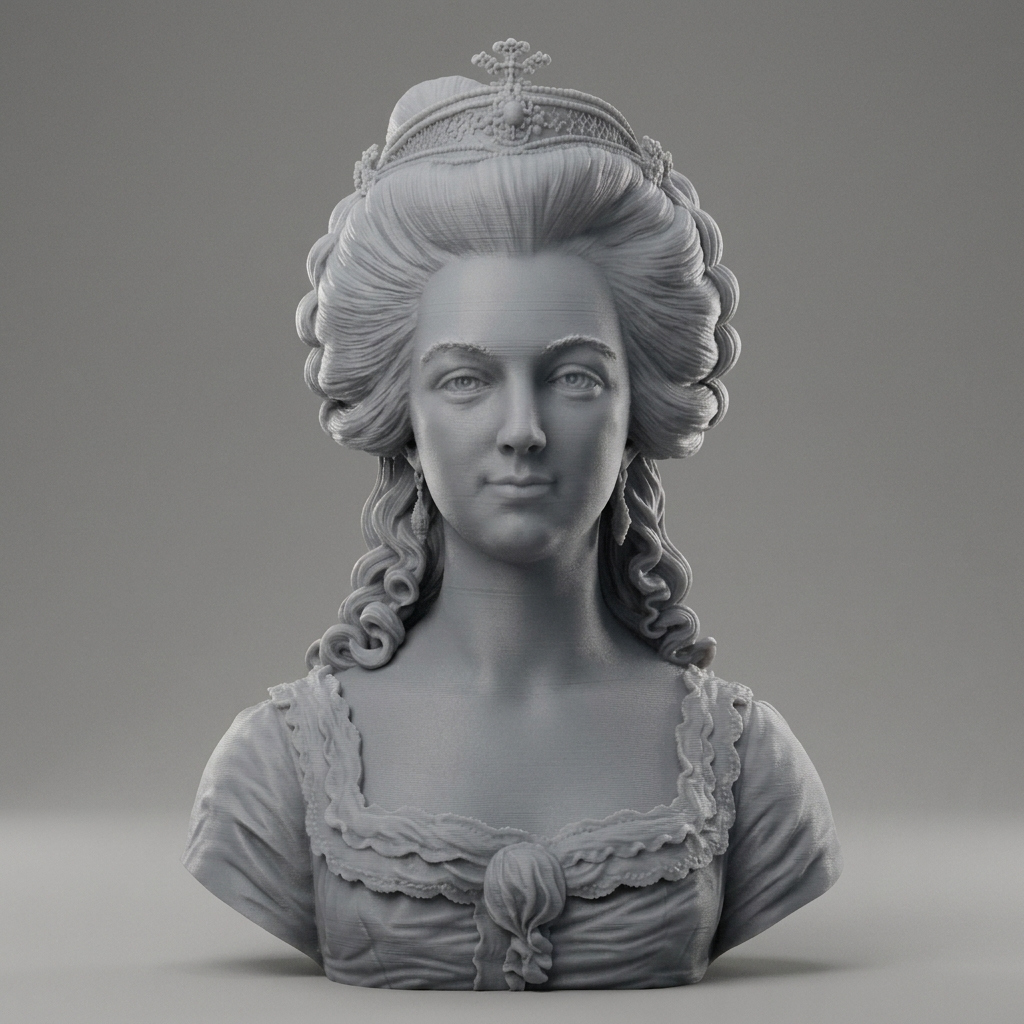 Marie Antoinette 3D Printable Bust 3D Model