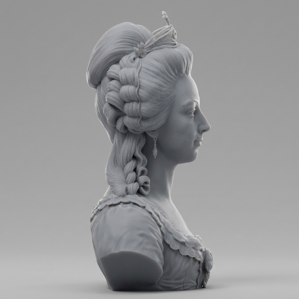 Marie Antoinette 3D Printable Bust 3D Model