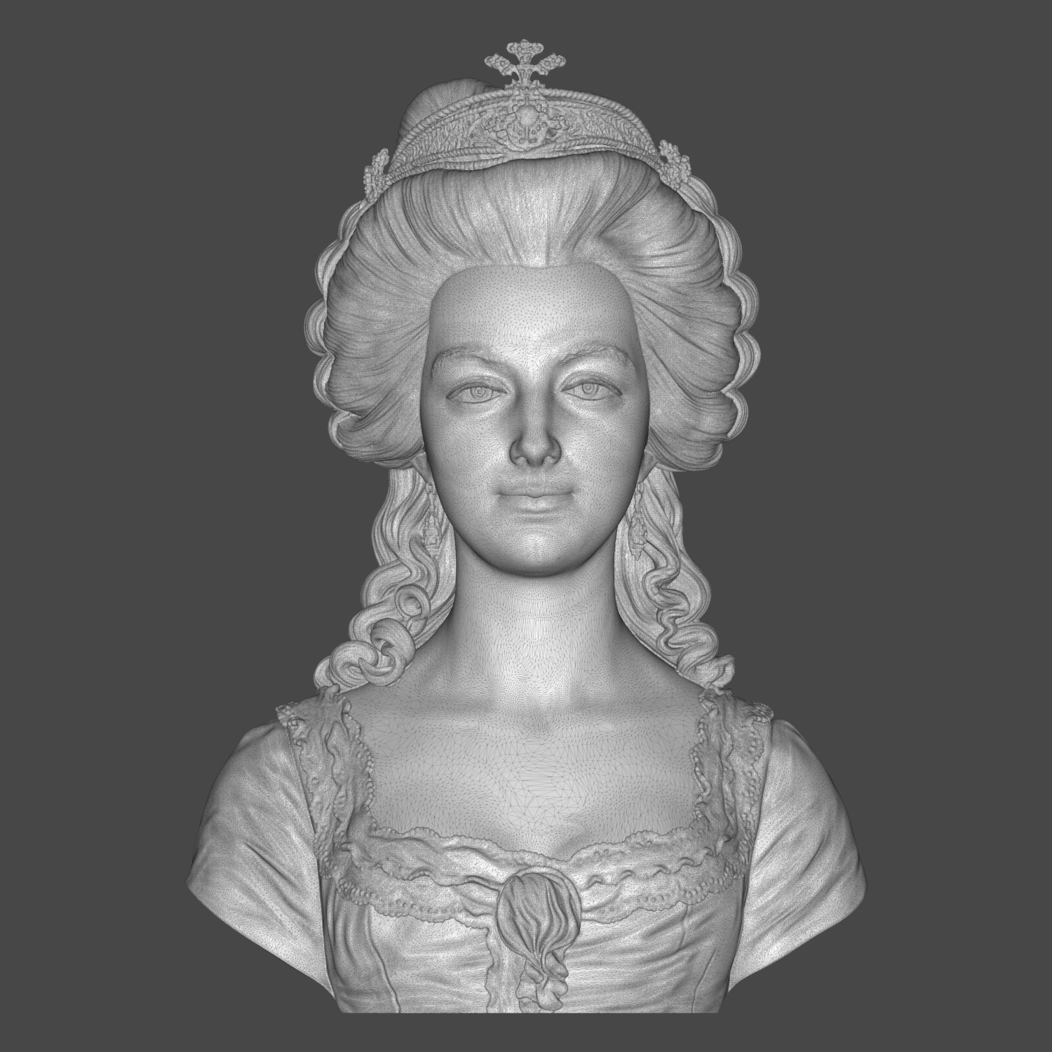 Marie Antoinette 3D Printable Bust 3D Model