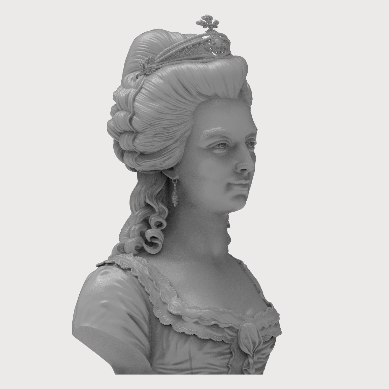 Marie Antoinette 3D Printable Bust 3D Model