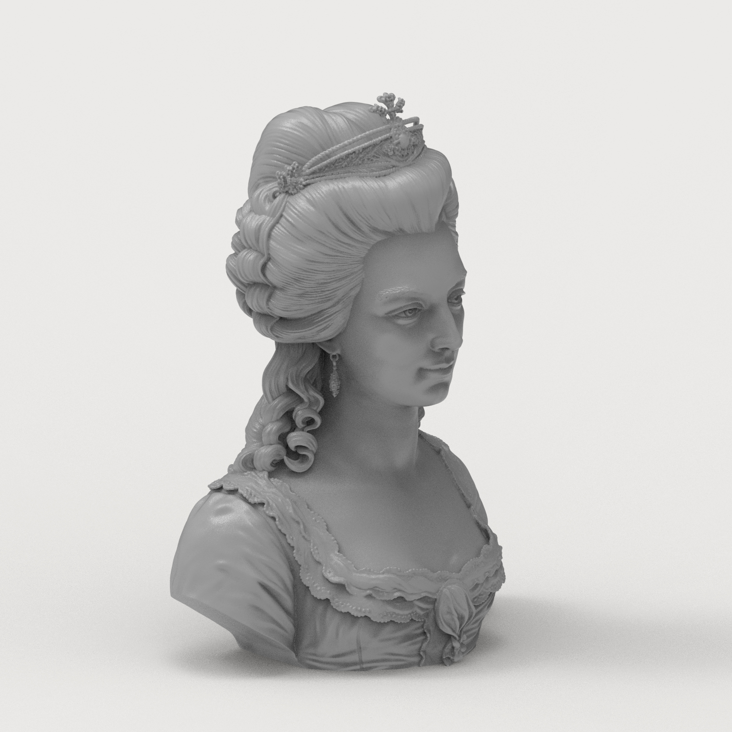 Marie Antoinette 3D Printable Bust 3D Model