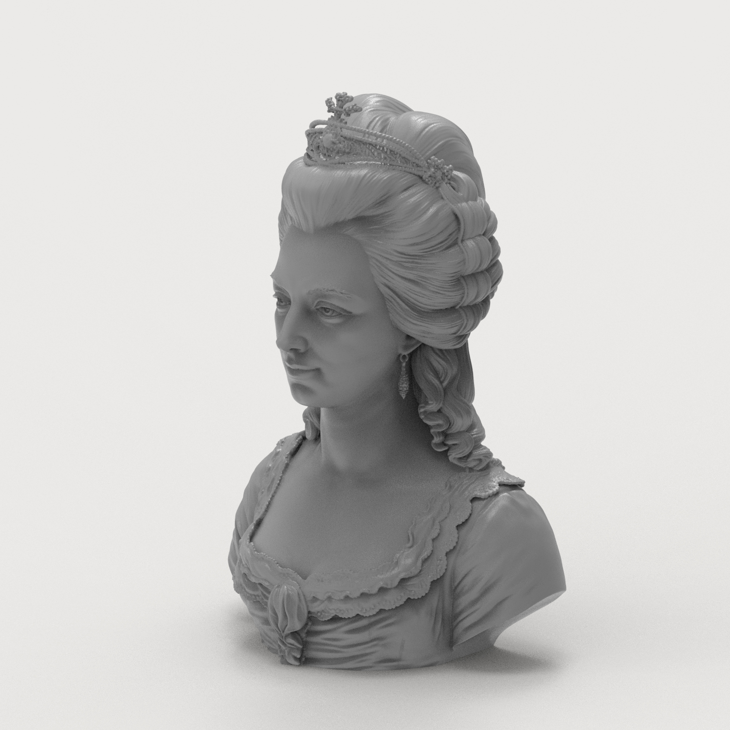 Marie Antoinette 3D Printable Bust 3D Model