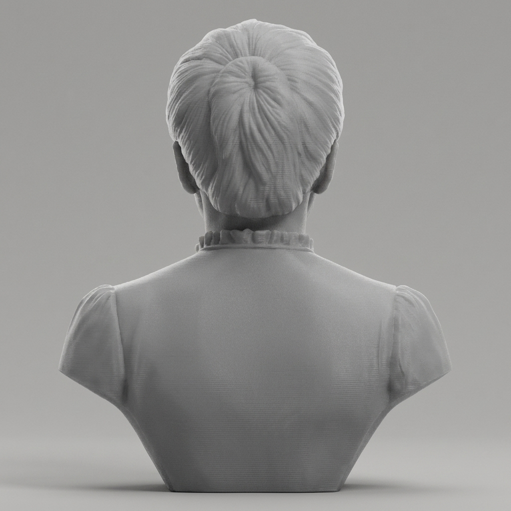 Marie Curie 3D Printable Bust 3D Model