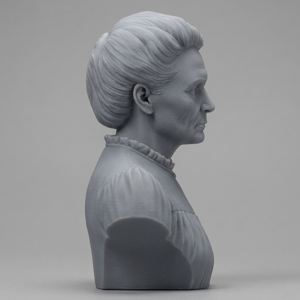 Marie Curie 3D Printable Bust 3D Model