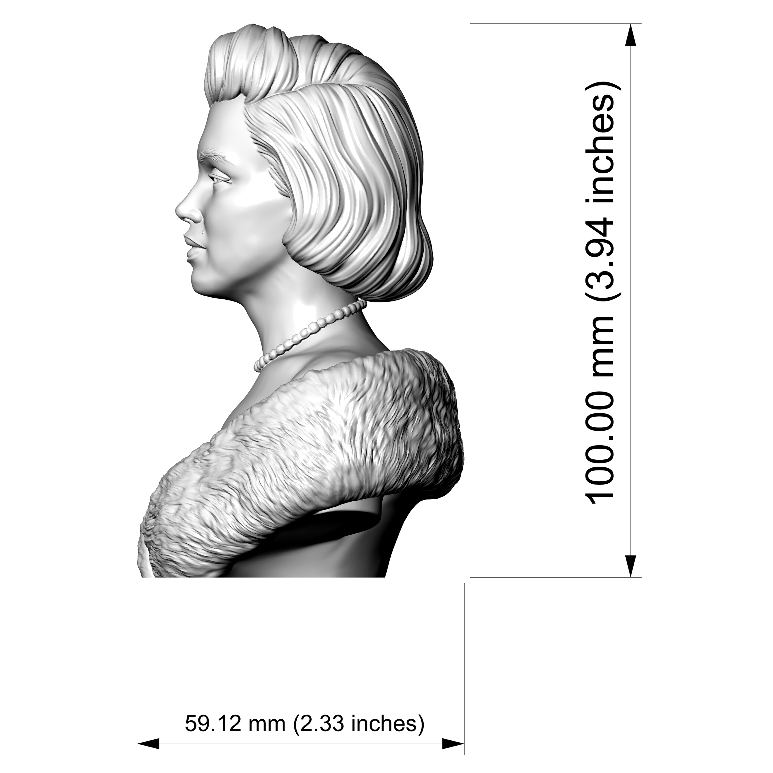 Marilyn Monroe Bust 3D Printable 3D Model