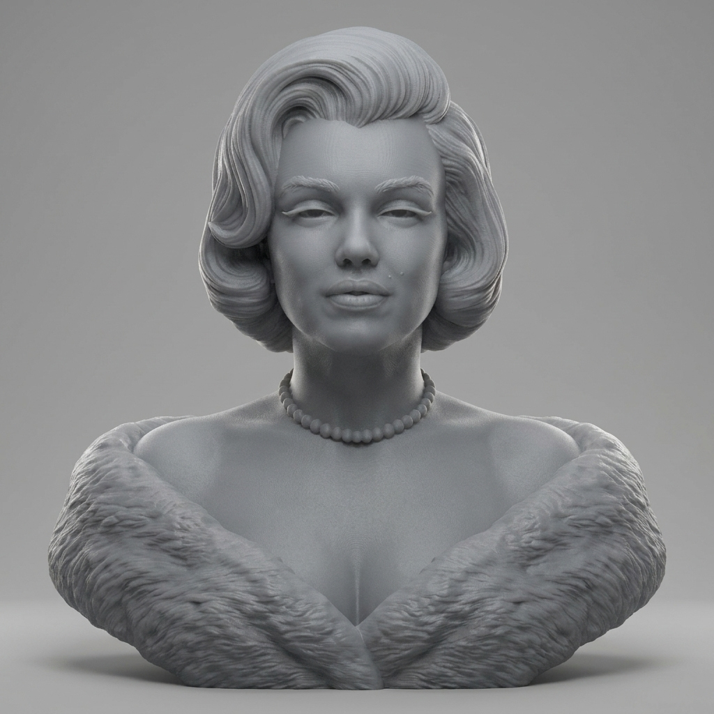 Marilyn Monroe Bust 3D Printable 3D Model