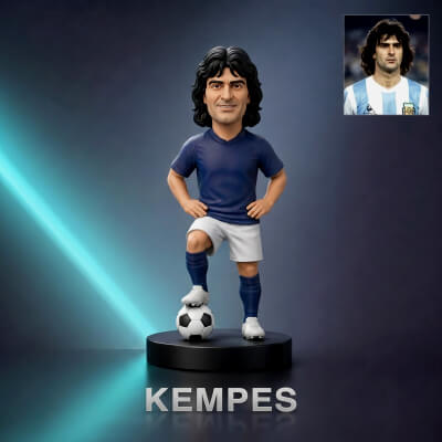 Mario Kempes Football Player Figurine 3D Print Model