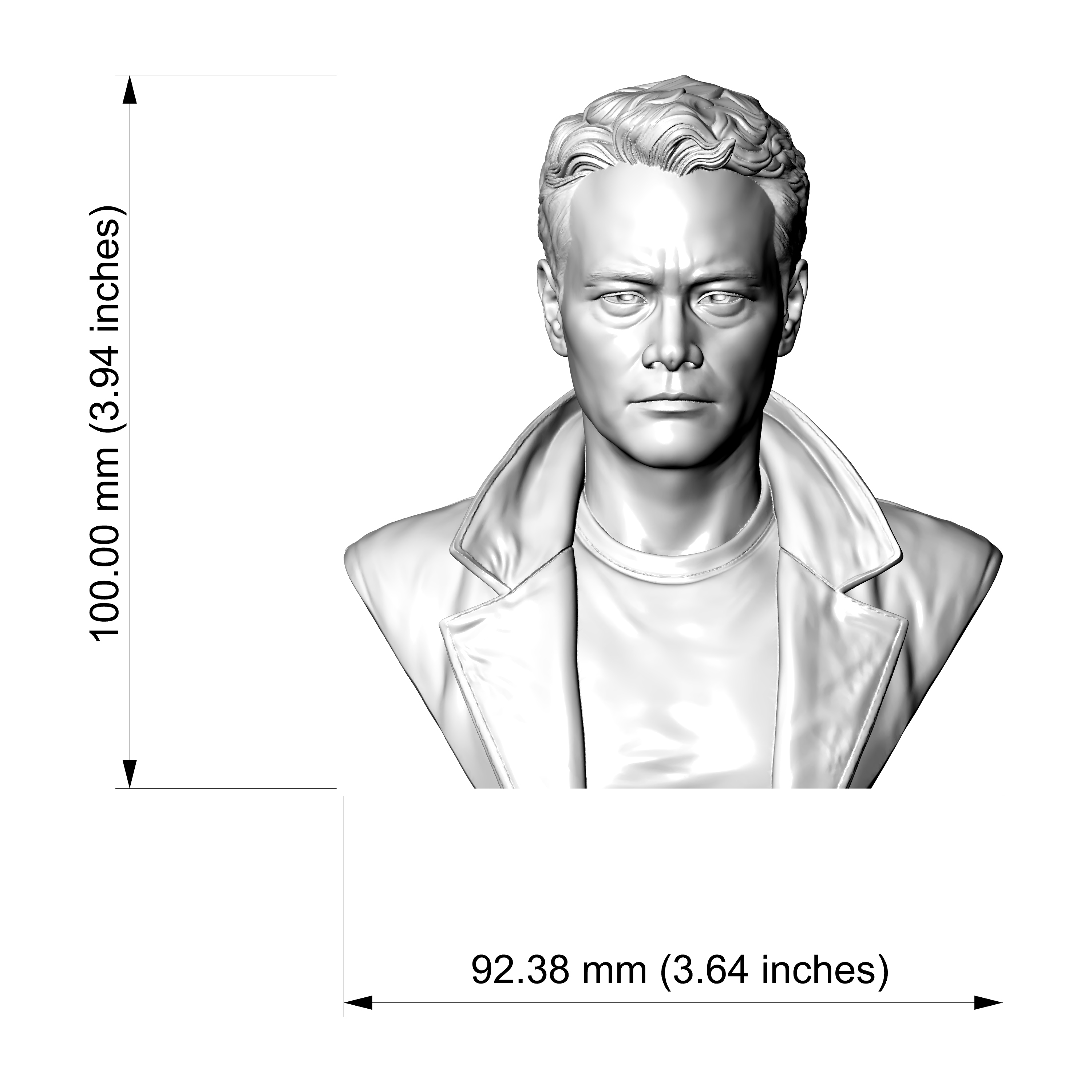 Mark Dacascos Bust 3D Print Model 3D Model