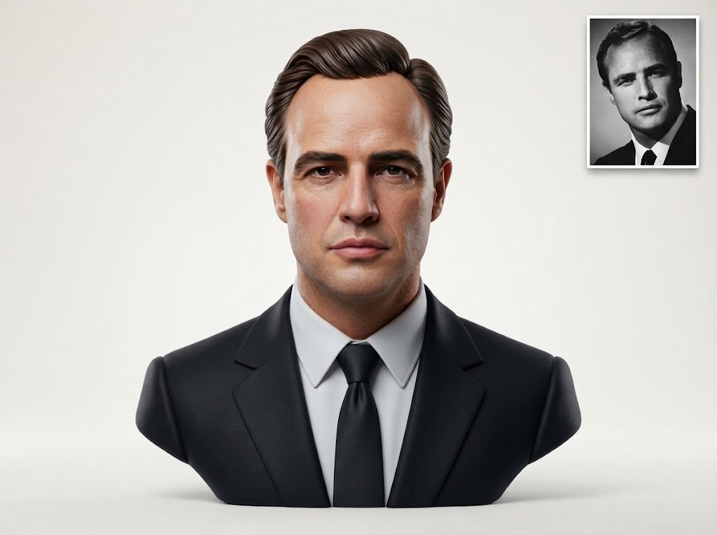 Marlon Brando Bust 3D Model
