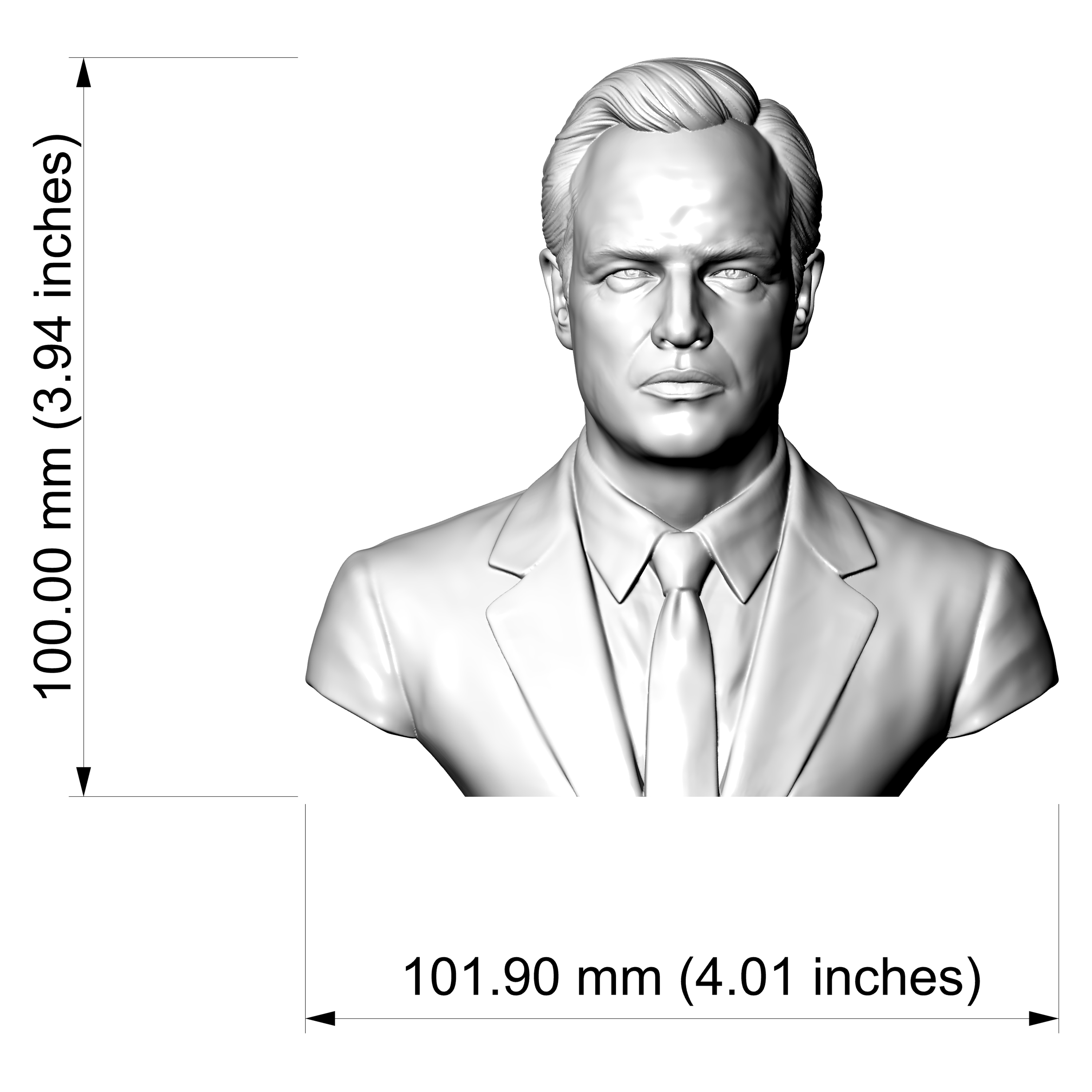 Marlon Brando Bust 3D Model