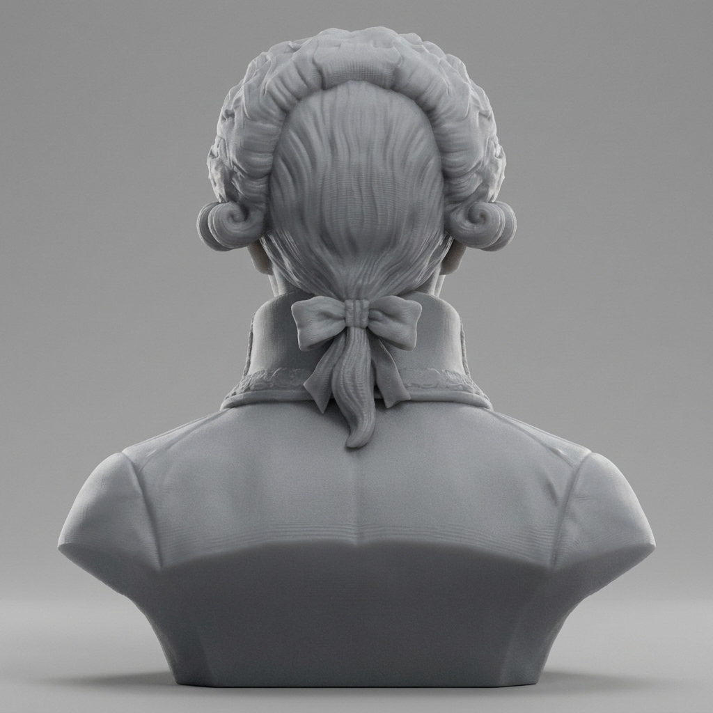 Marquis de Lafayette Historical Military Bust 3D Model