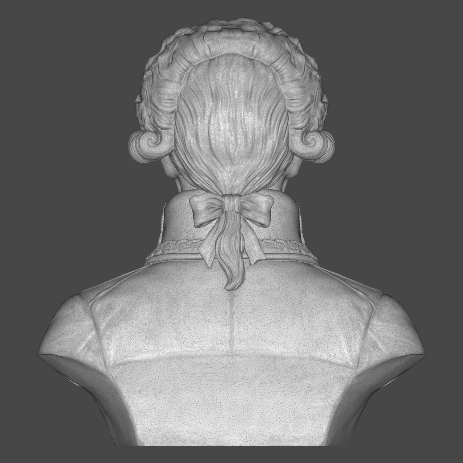 Marquis de Lafayette Historical Military Bust 3D Model