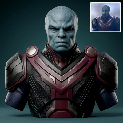 Martian Manhunter (J'onn J'onzz) Bust 3D Print Model