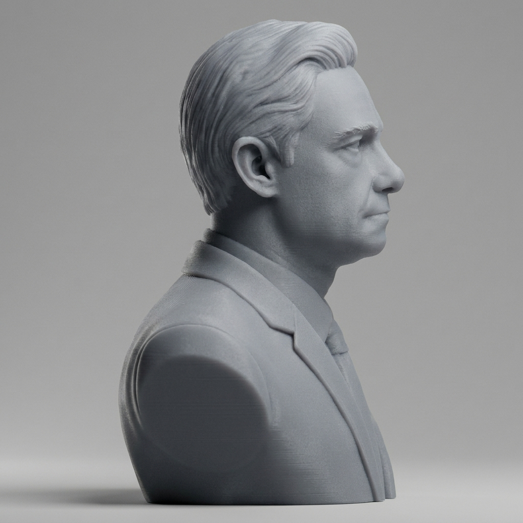Martin Freeman as Dr. John Watson Actor Bust 3D Model