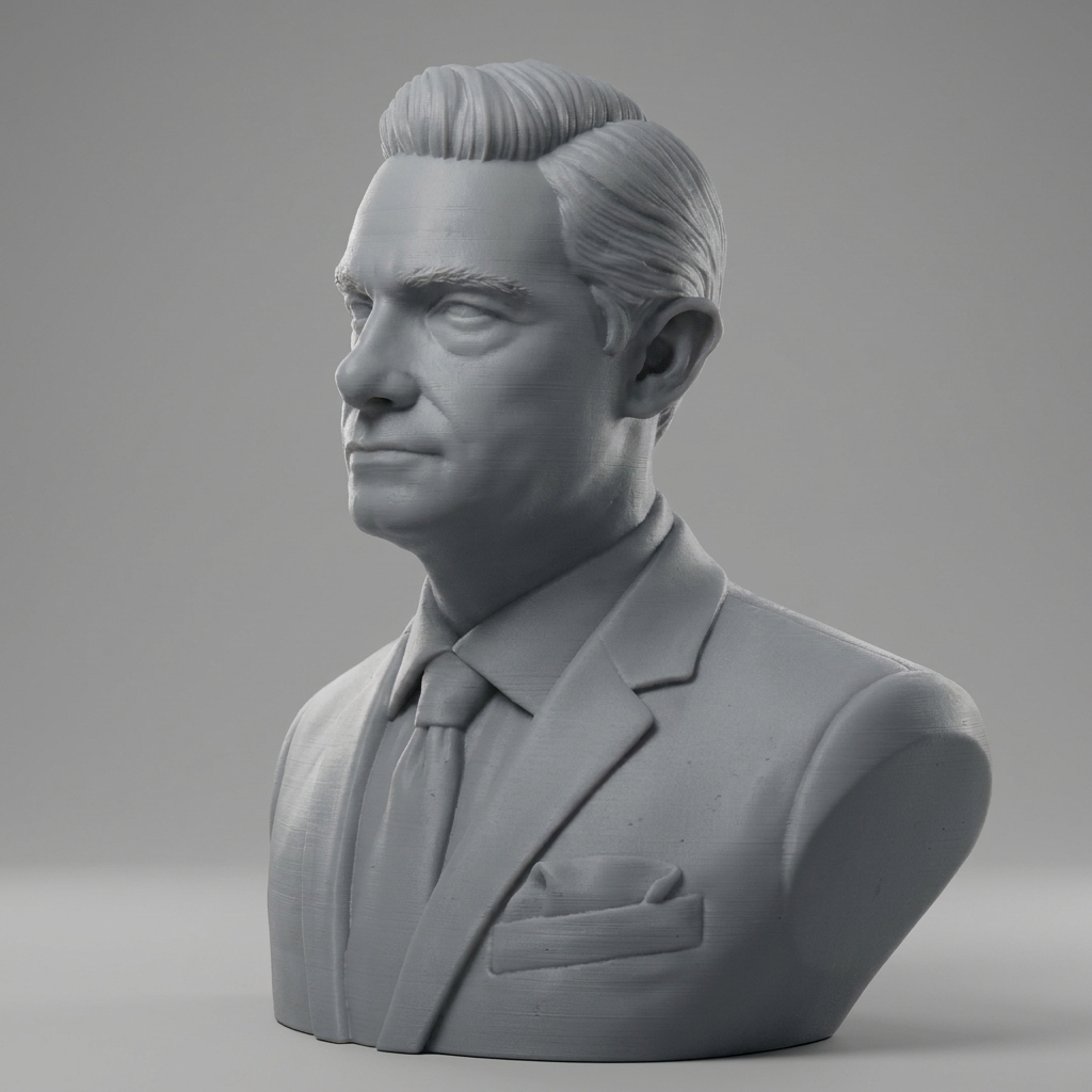 Martin Freeman as Dr. John Watson Actor Bust 3D Model