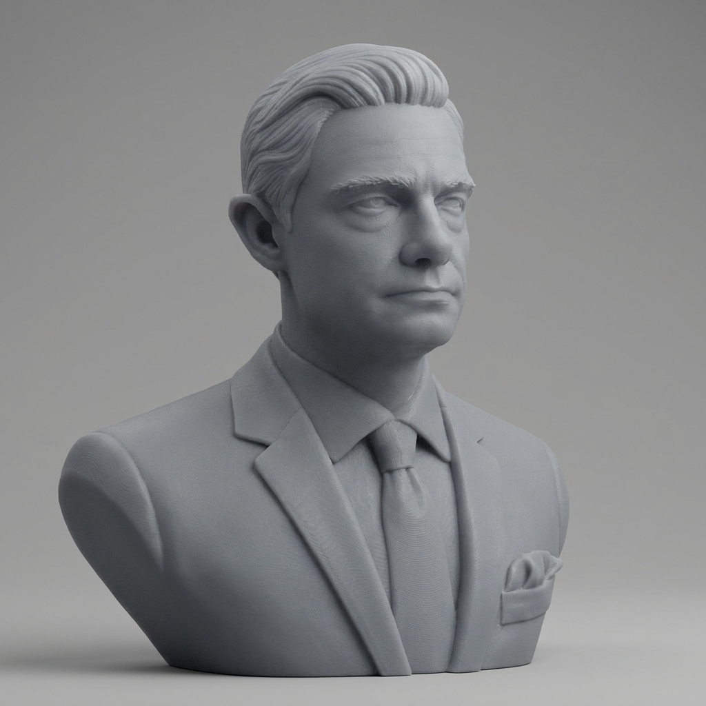 Martin Freeman as Dr. John Watson Actor Bust 3D Model