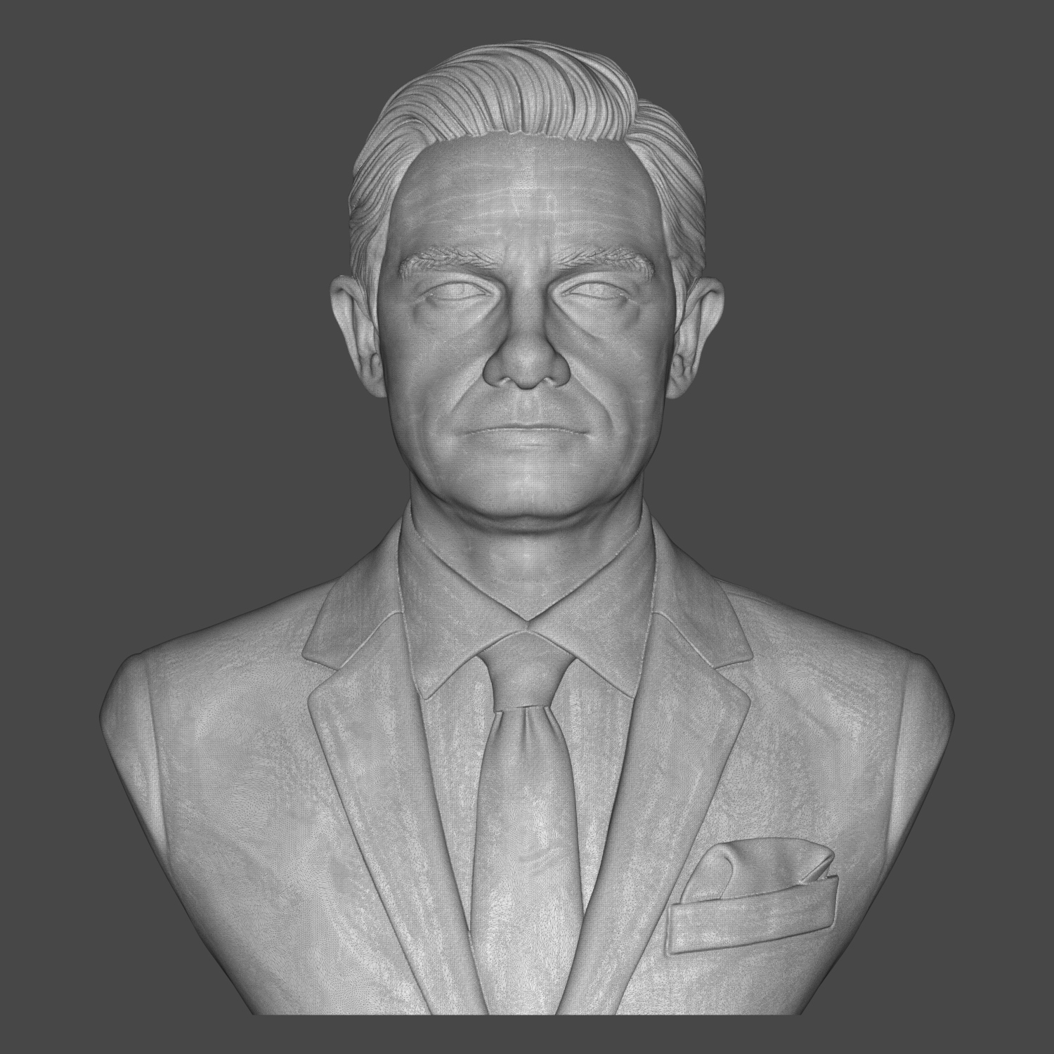 Martin Freeman as Dr. John Watson Actor Bust 3D Model