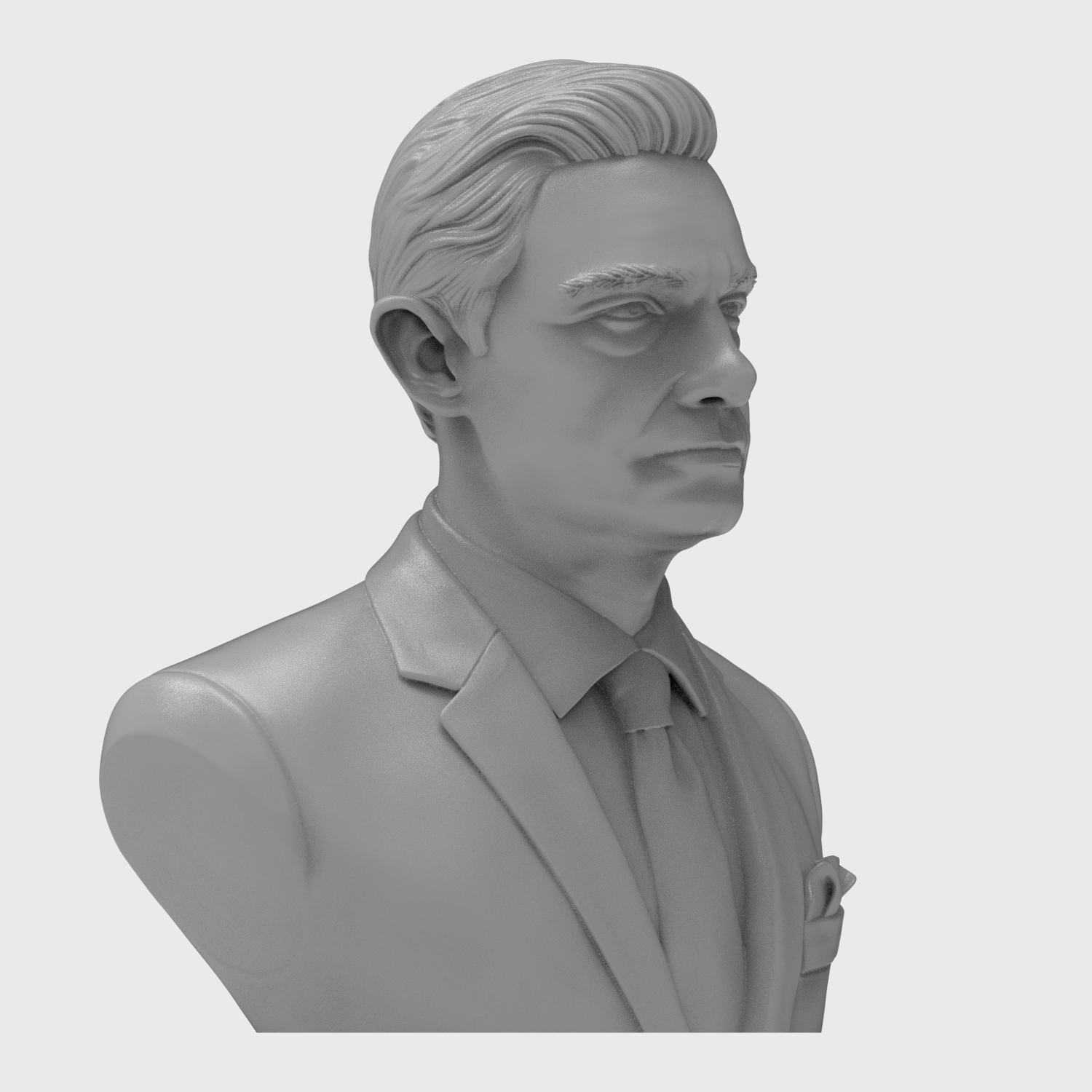 Martin Freeman as Dr. John Watson Actor Bust 3D Model