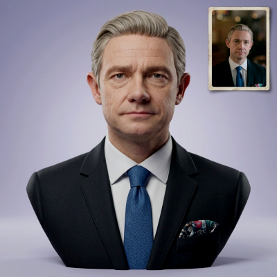 Martin Freeman as Dr. John Watson Actor Bust