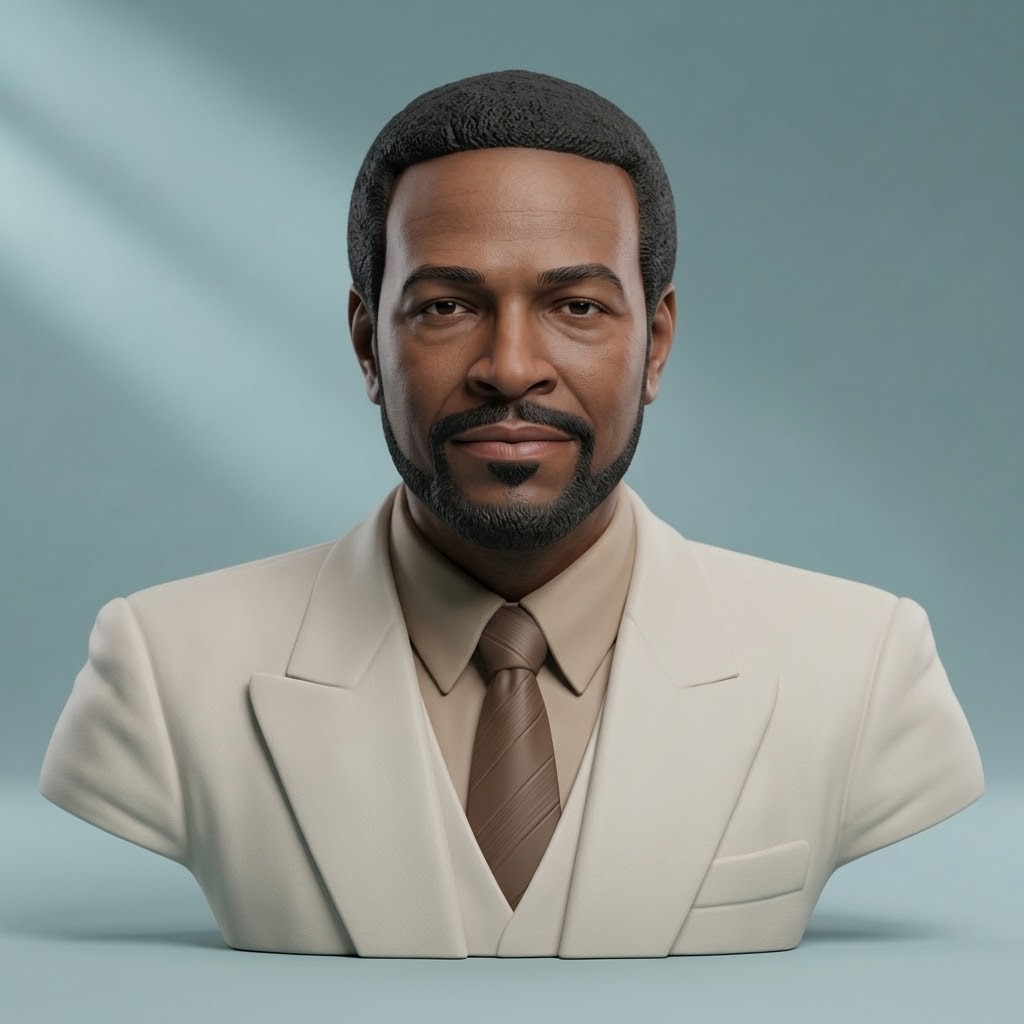 Marvin Gaye 3D Printable Bust 3D Model
