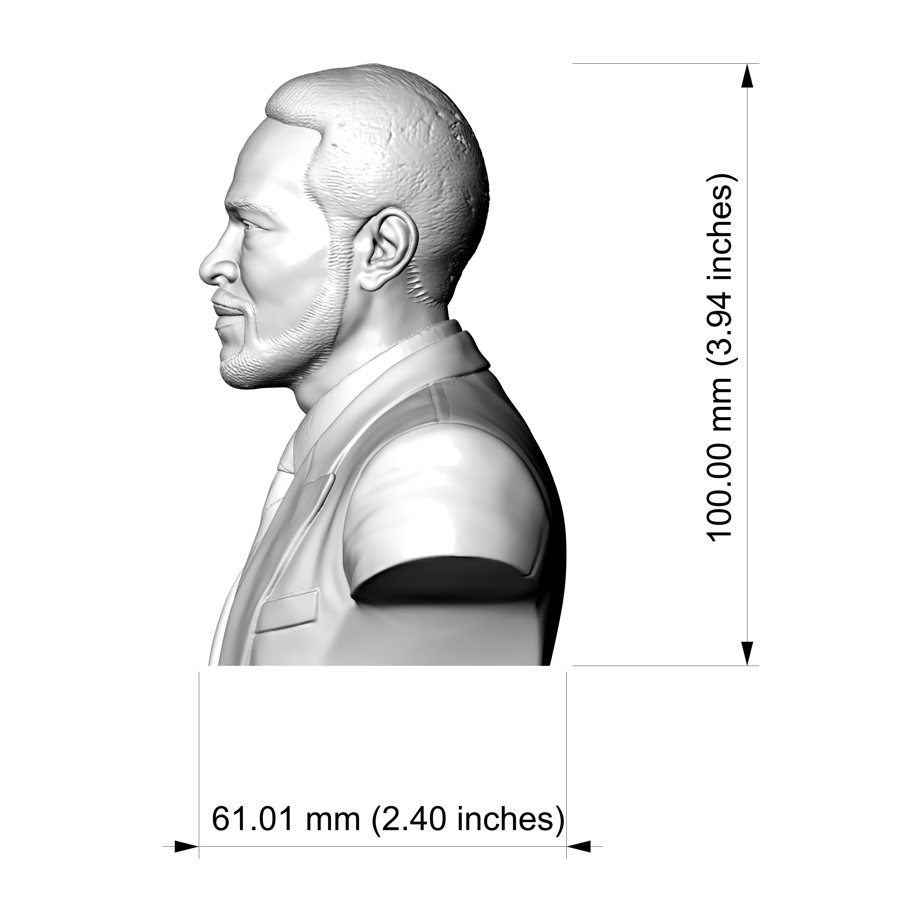 Marvin Gaye 3D Printable Bust 3D Model