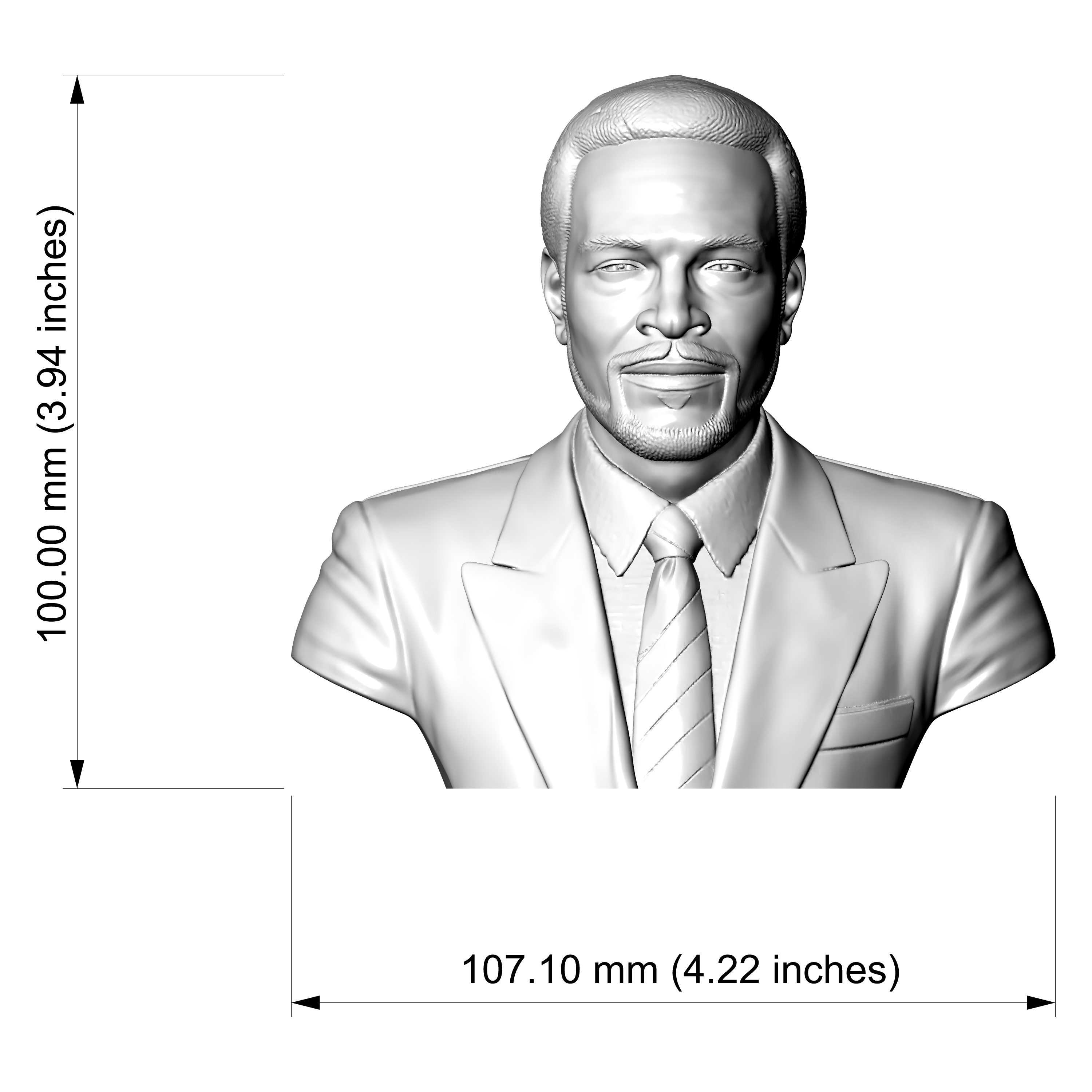 Marvin Gaye 3D Printable Bust 3D Model