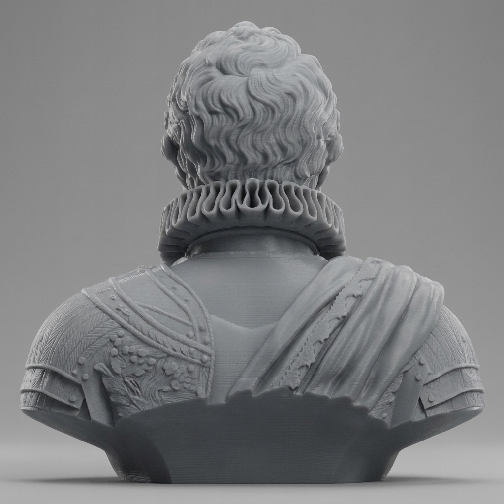 Maurice of Nassau Prince of Orange Historical Bust 3D Model