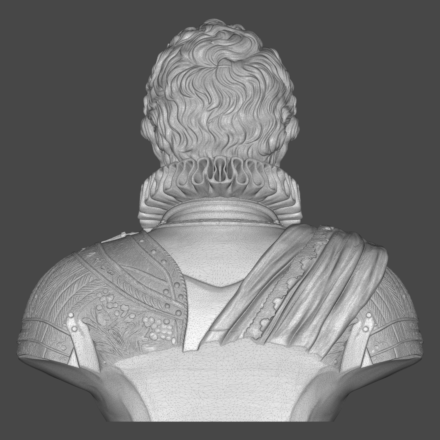 Maurice of Nassau Prince of Orange Historical Bust 3D Model