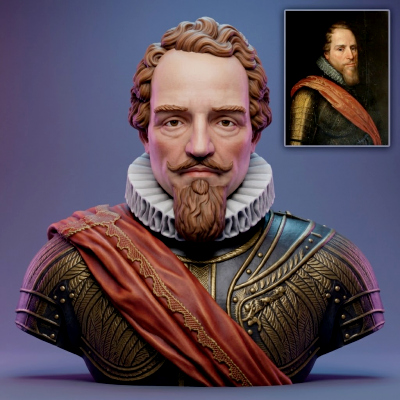 Maurice of Nassau Prince of Orange Historical Bust