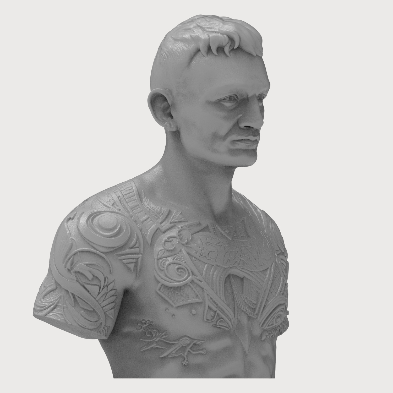 Max Holloway BMF 3D Printable Bust 3D Model